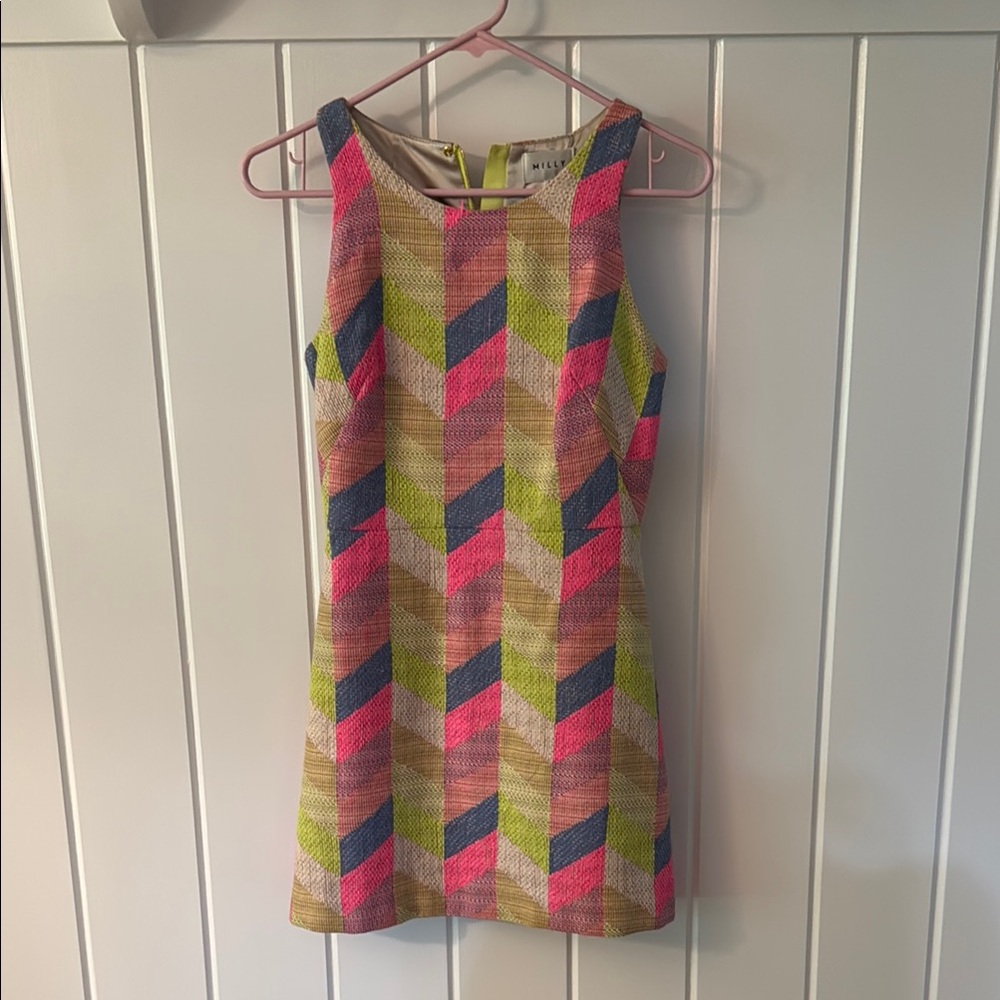 Colorful Chevron Pattern Dress
